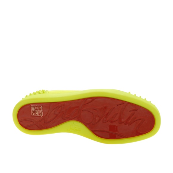Christian Louboutin Sneakers Seavaste 2 Orlato Fluo Yellow Size 10 New - Picture 6 of 7